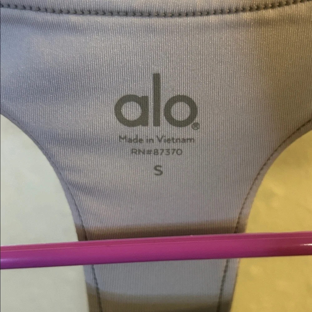 ALO Yoga Heather Gray Sports Bra - Picture 2 of 4